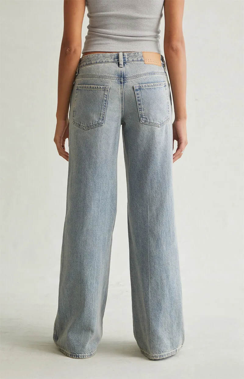 PacSun Casey Low Rise Baggy Jeans Medium Indigo Tint