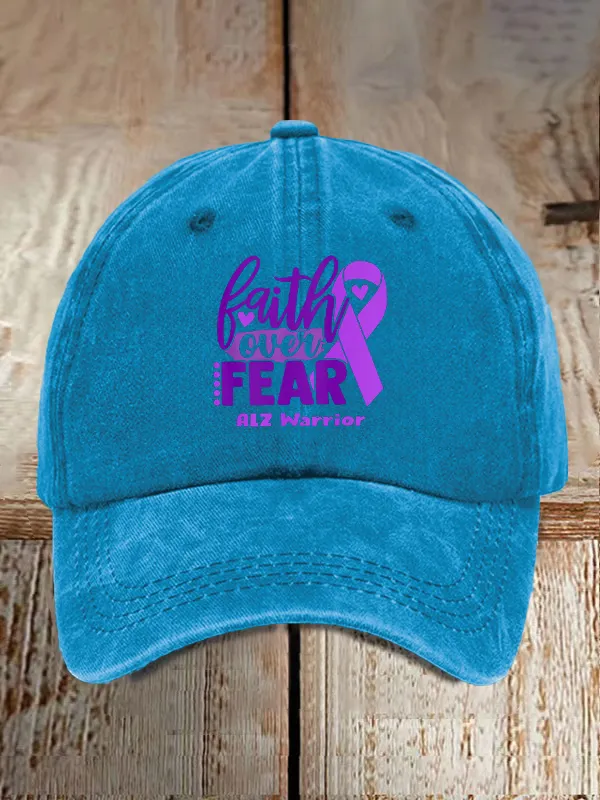 Faith Over Fear ALZ Awareness Baseball Caps