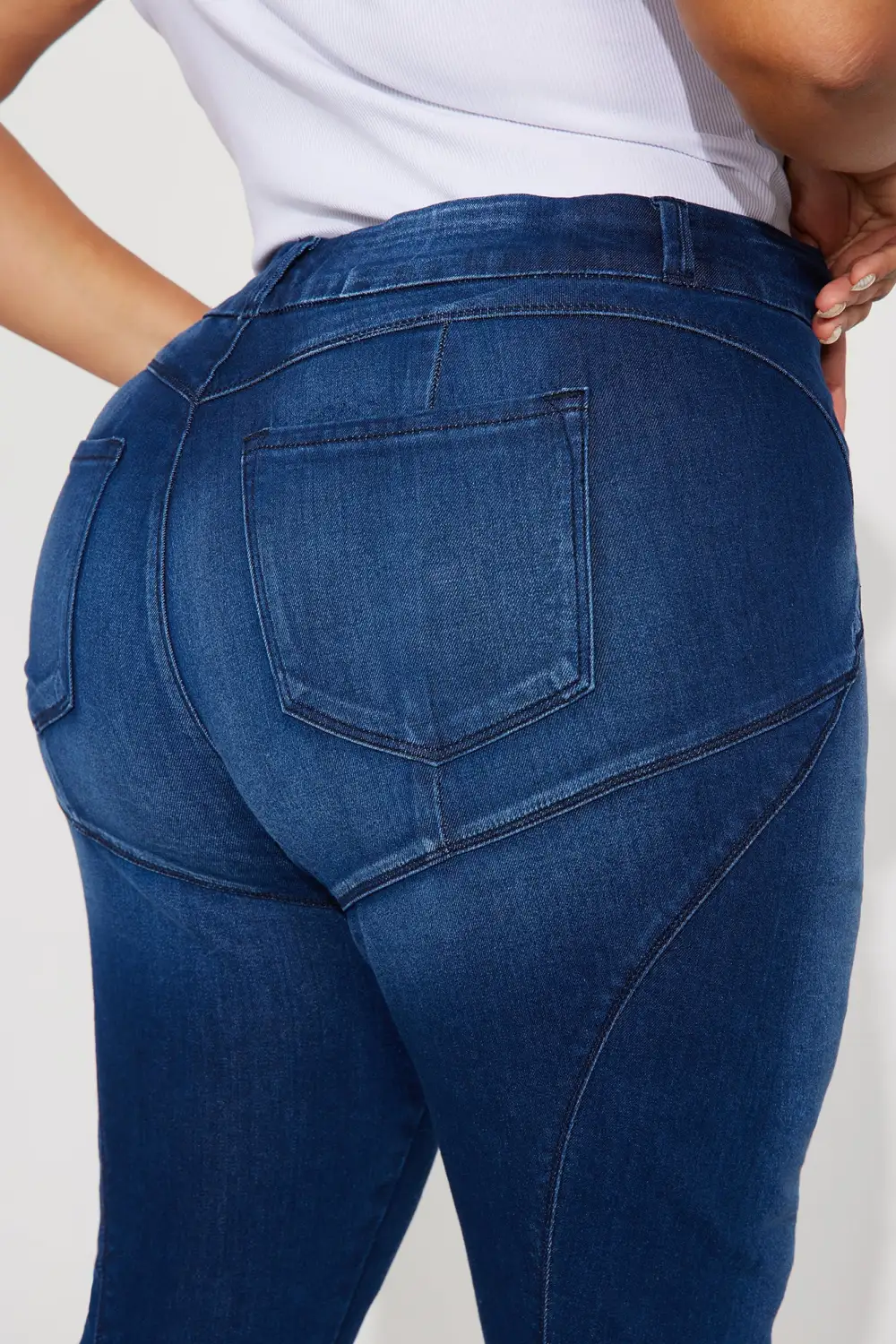 Booty So Good Moto Stretch Skinny Jeans - Dark Wash
