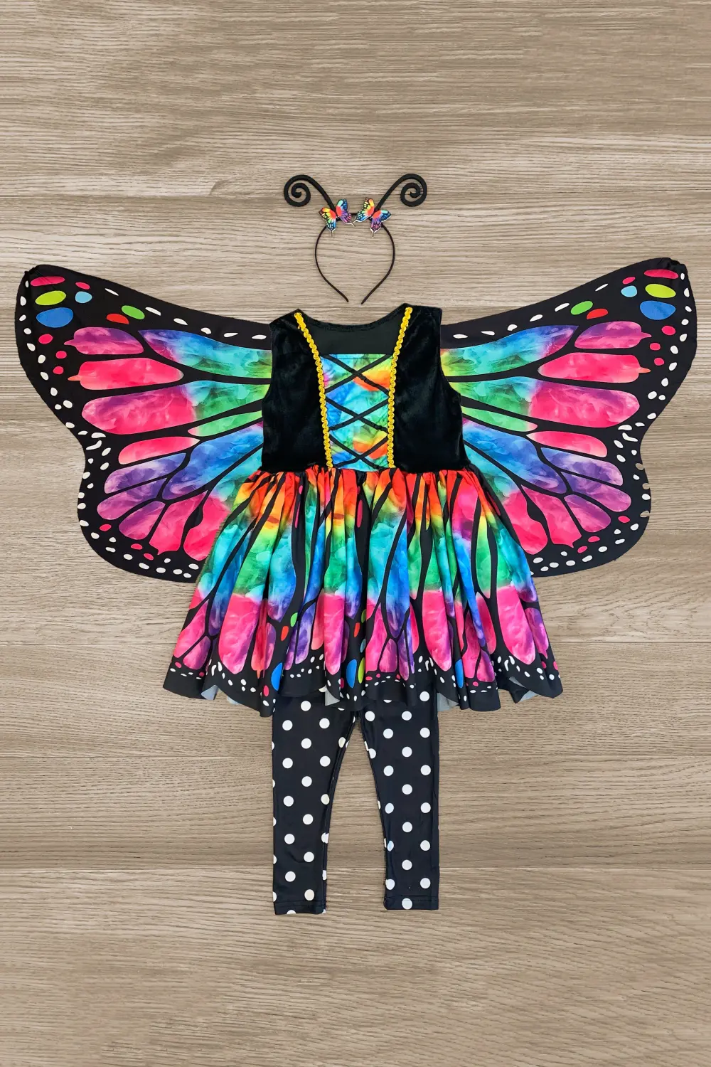 Rainbow Butterfly Costume - 3 Piece Set