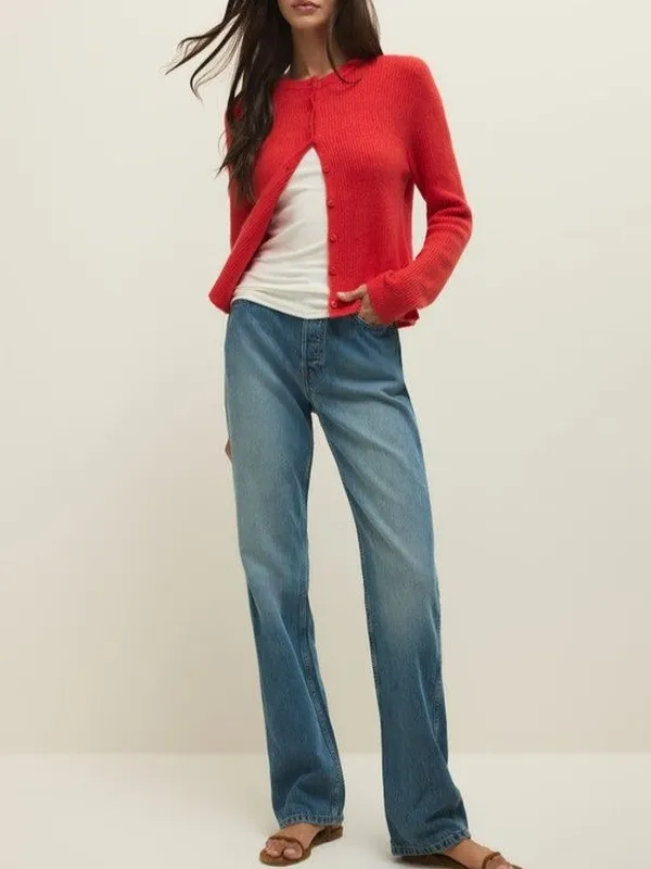 Cozy Ribbed Button Front Cardigan