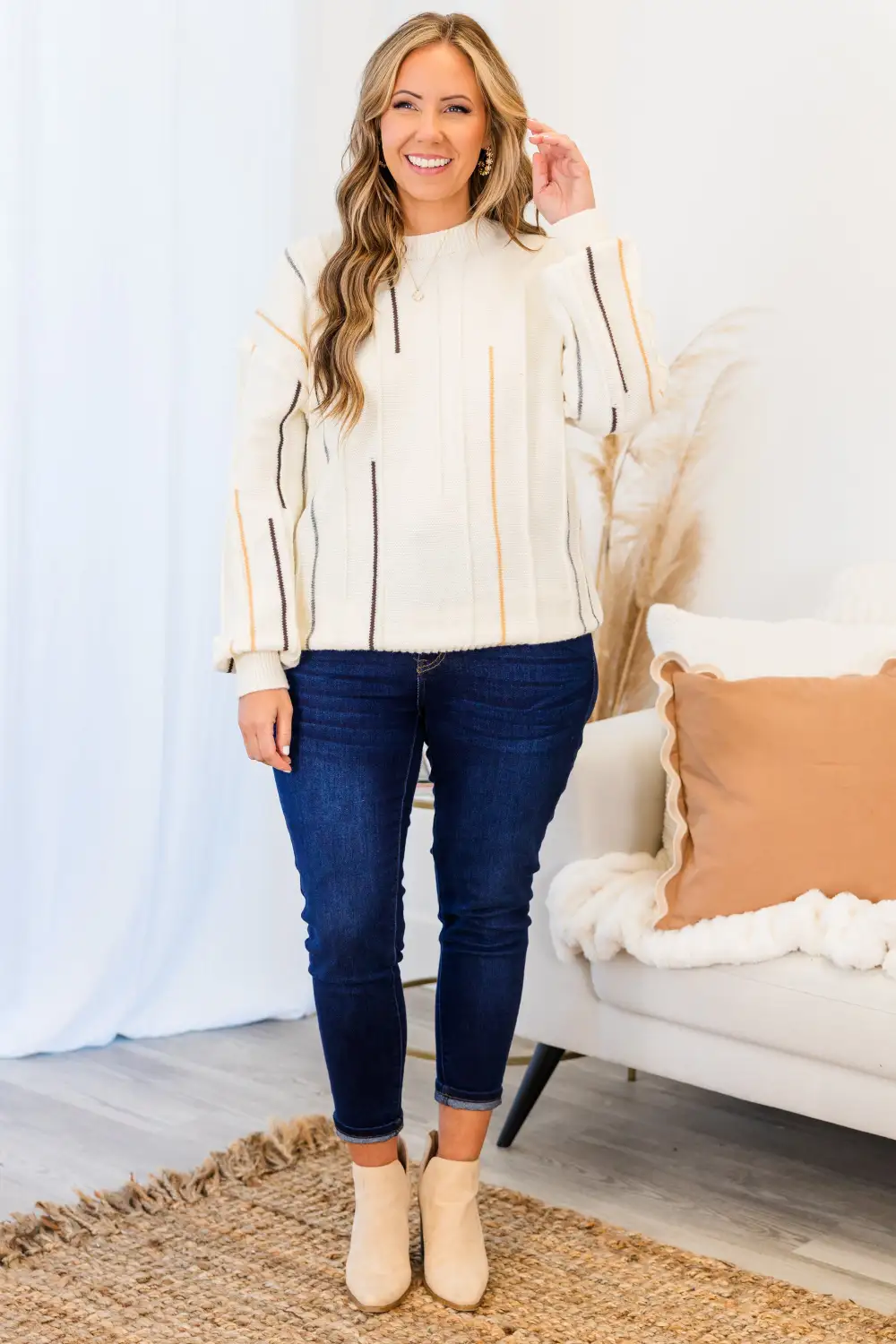 Sleepless Saturdays Sweater, White