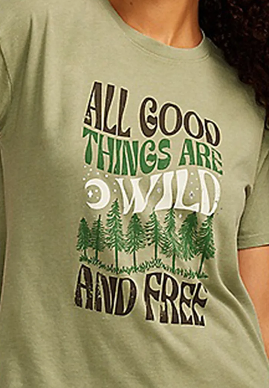 Casual Style Relaxed Graphic Tee