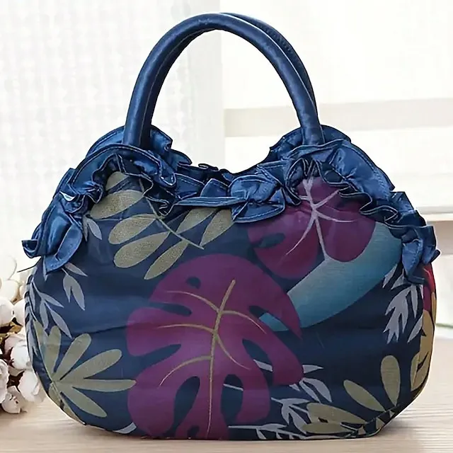 Women's Handbag Silk Party Daily Flower Durable Anti-Dust Solid Color Black Red Blue