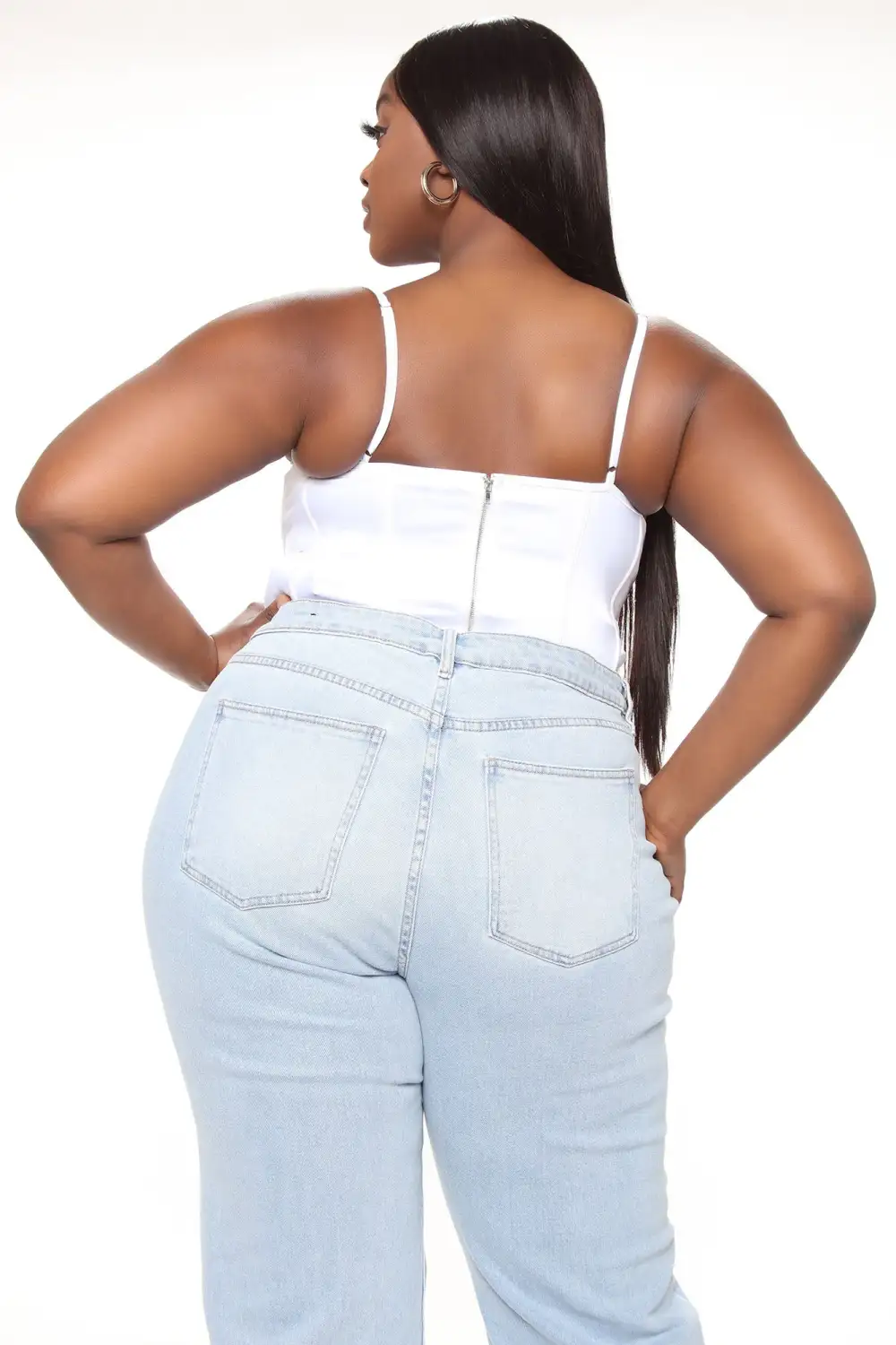 Special Memory Satin Corset Top - White
