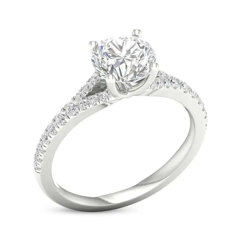 Lab-Created Diamonds by KAY Round-Cut Engagement Ring 1-3/4 ct tw 14K White Gold