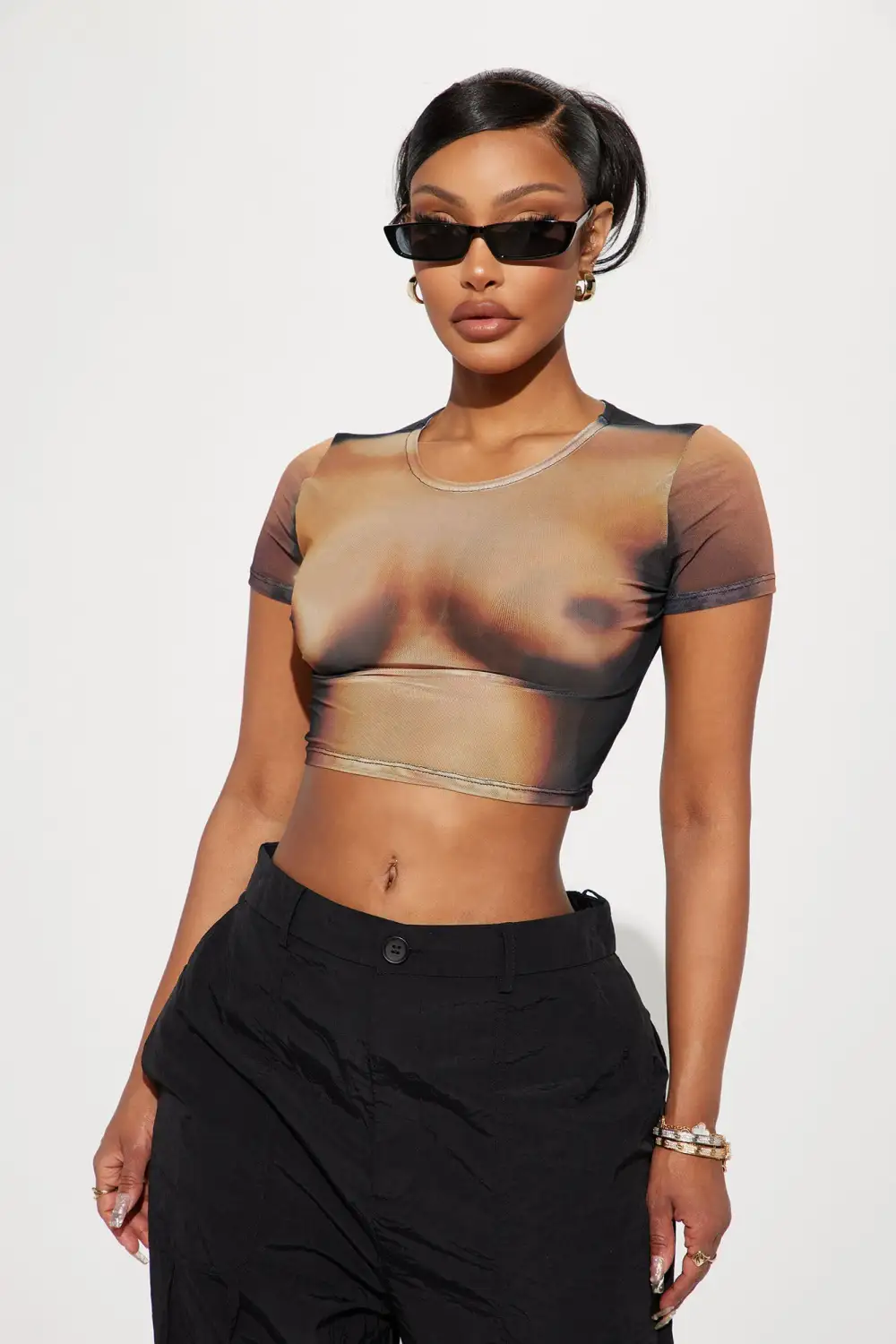 Lust For You Mesh Top - Black