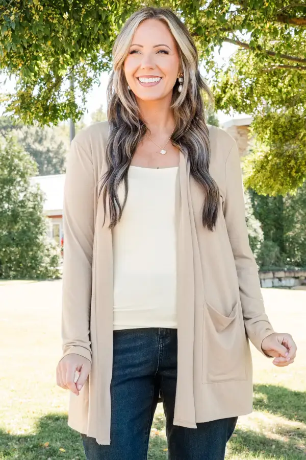 Kindness and Compassion Cardigan, Ash Mocha