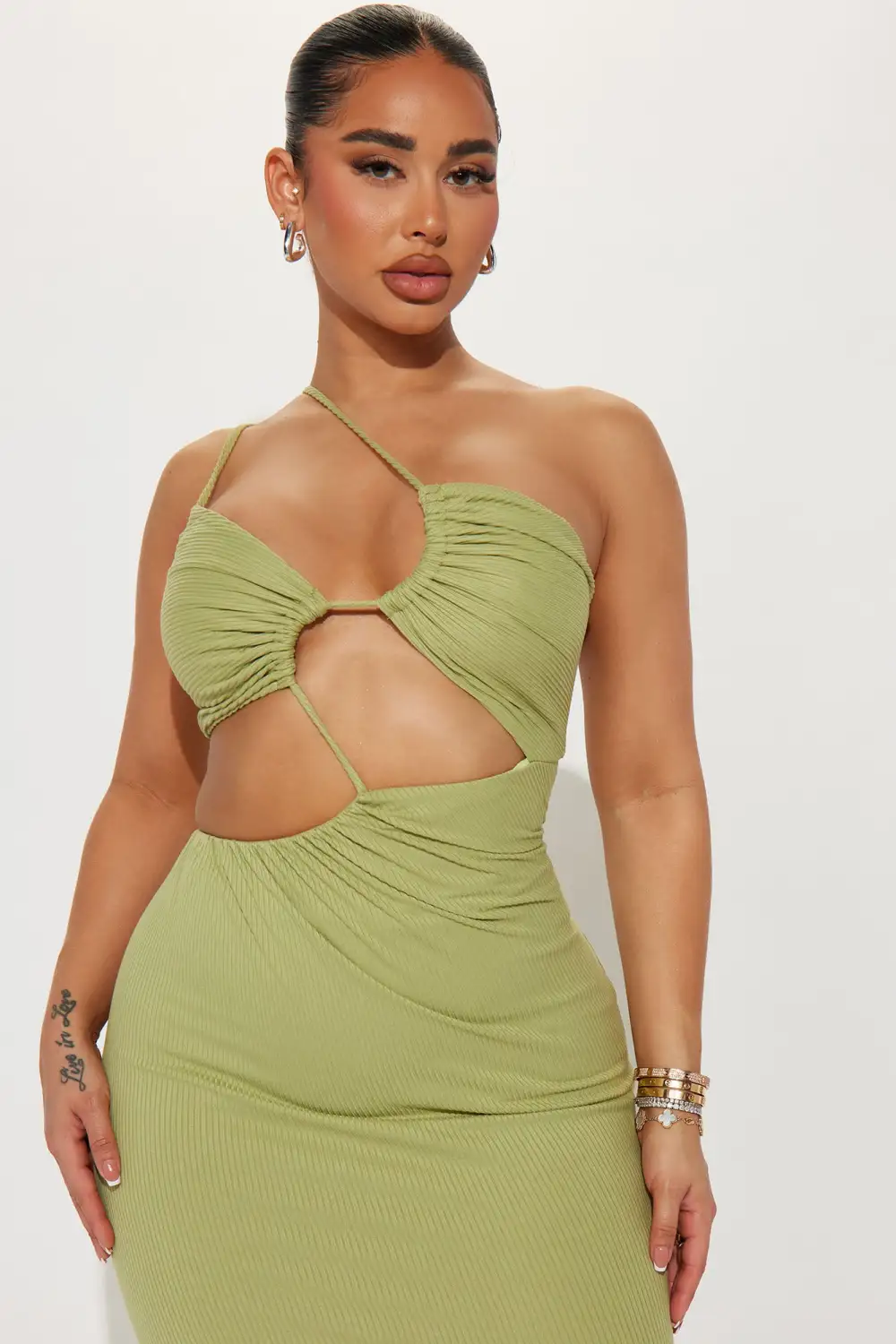 Lala Asymmetrical Maxi Dress - Sage