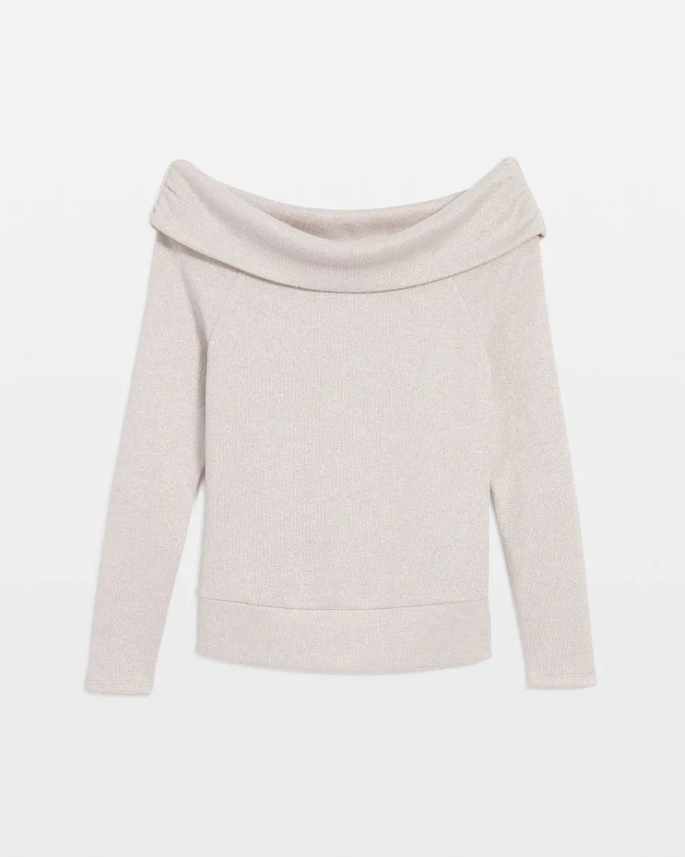 Off-The-Shoulder Glitter Top