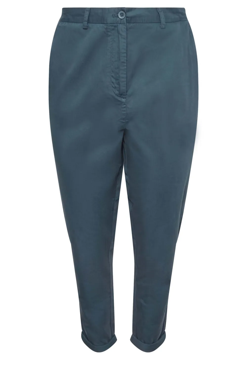 YOURS Curve Dark Blue Straight Leg Chino Trousers
