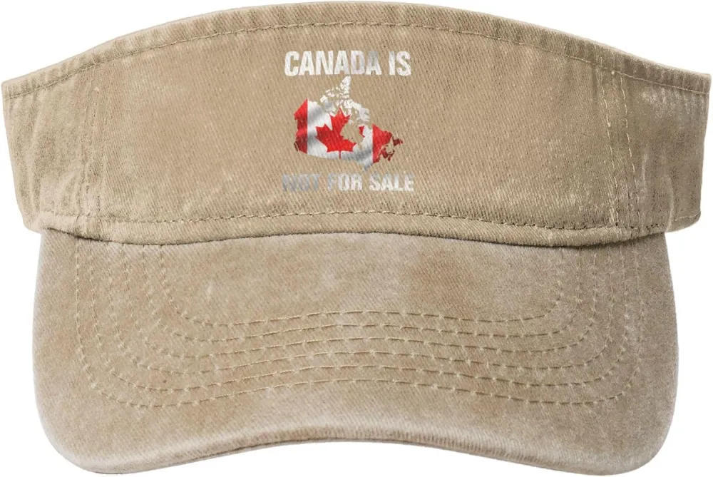 Canada is Not for Sale Sport Sun Visor Hats Empty Top Baseball Cap Cotton