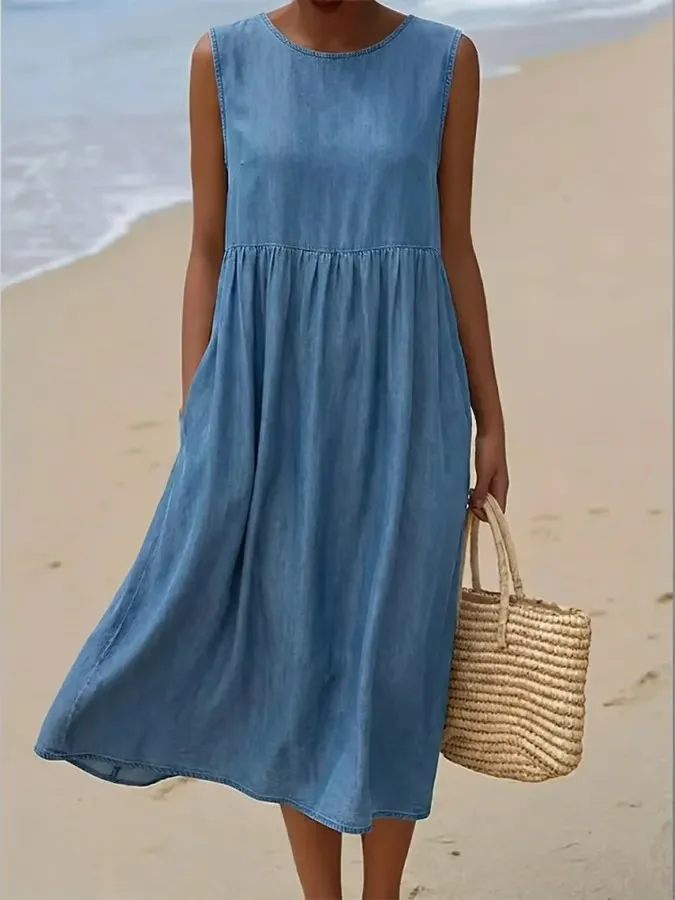 Women'S Casual Solid Color Dress