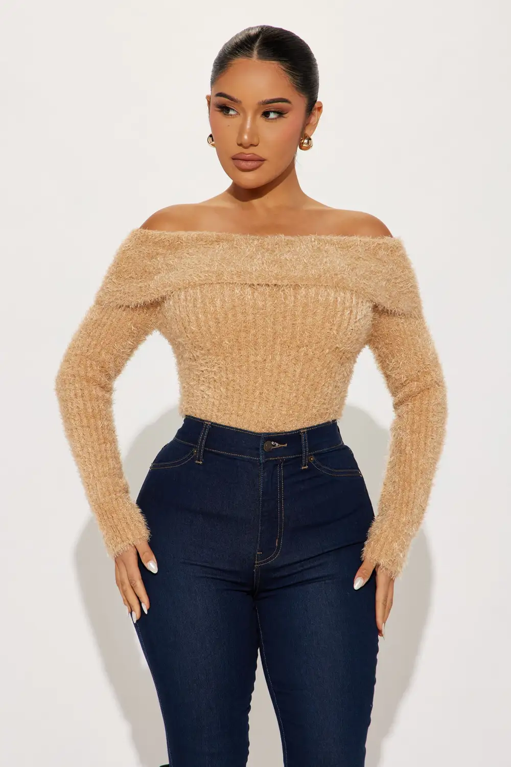 Antonia Sweater Top - Brown