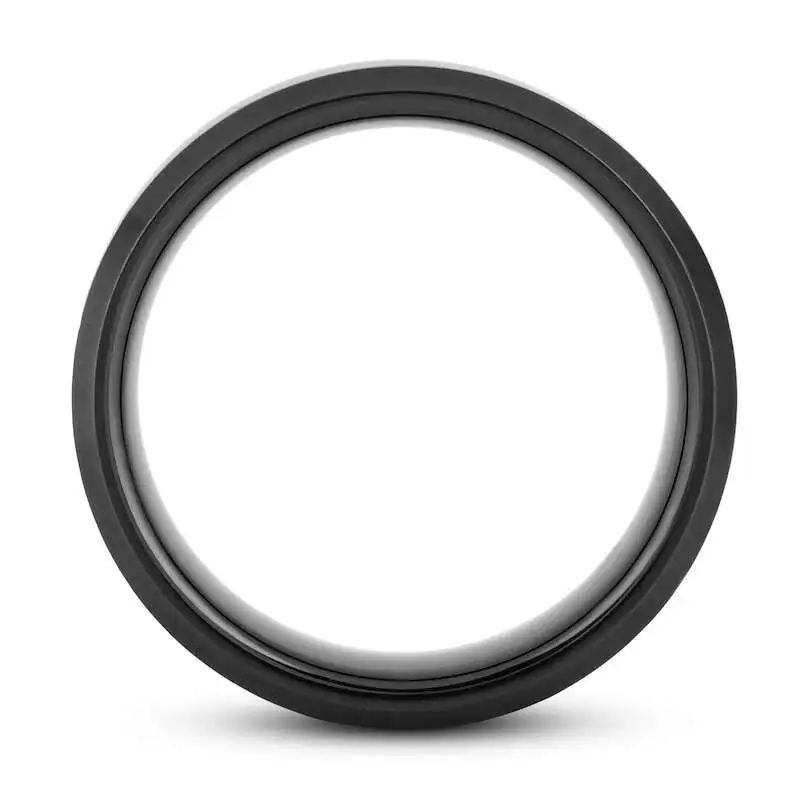 8mm Wedding Band Tungsten Carbide Black PVD