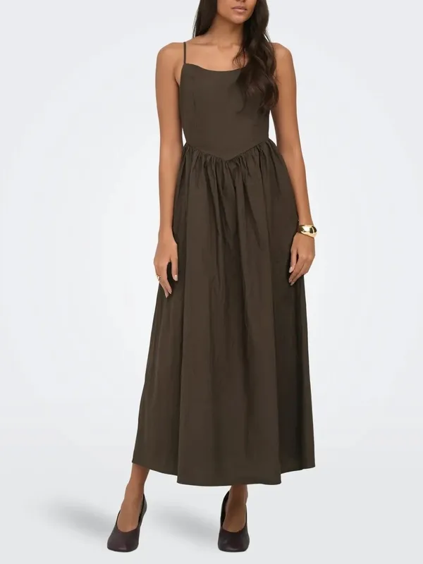 Drop Waist Sleeveless Maxi Dress