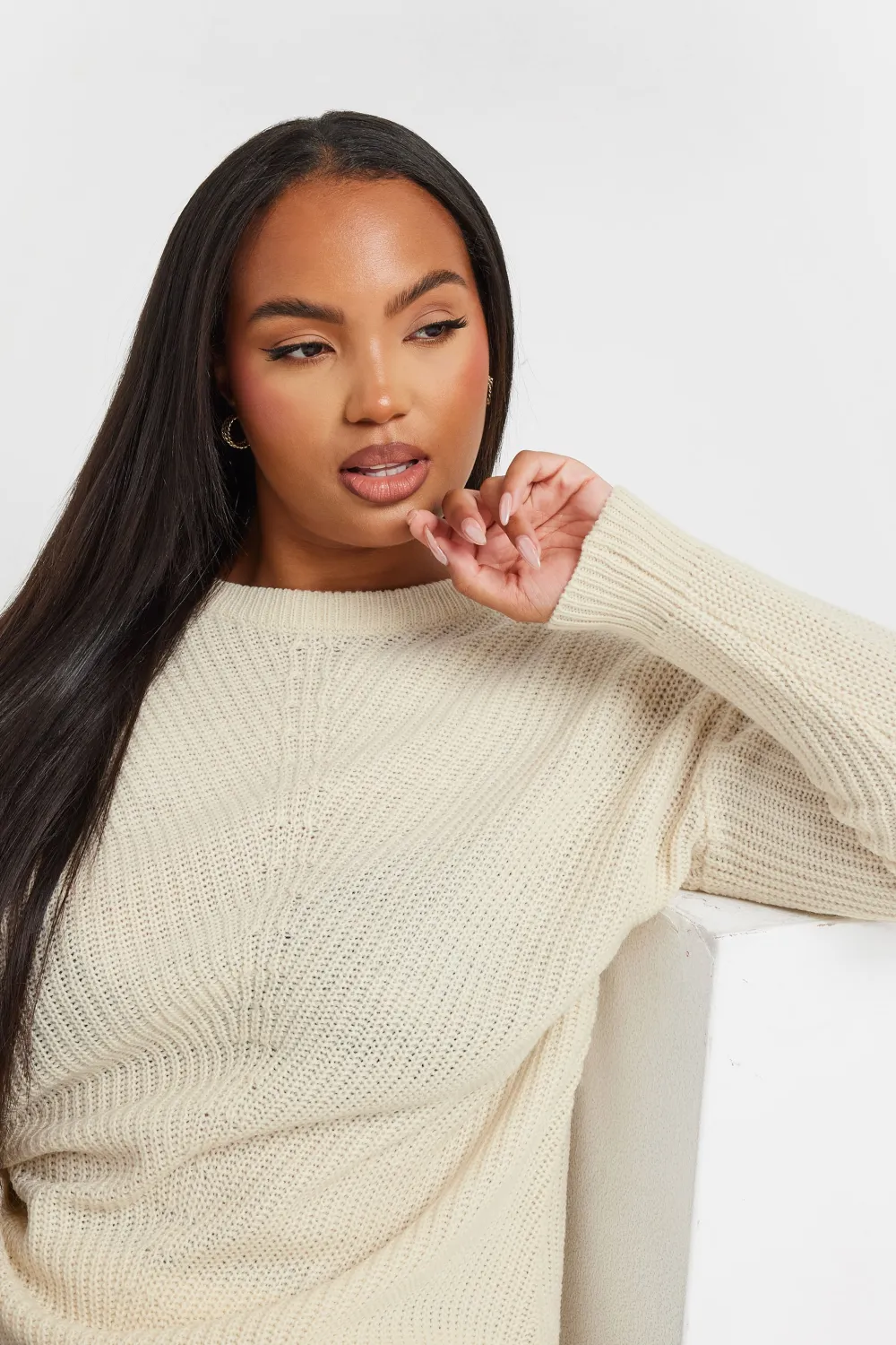 YOURS Curve Pink Essential Knitted Jumper