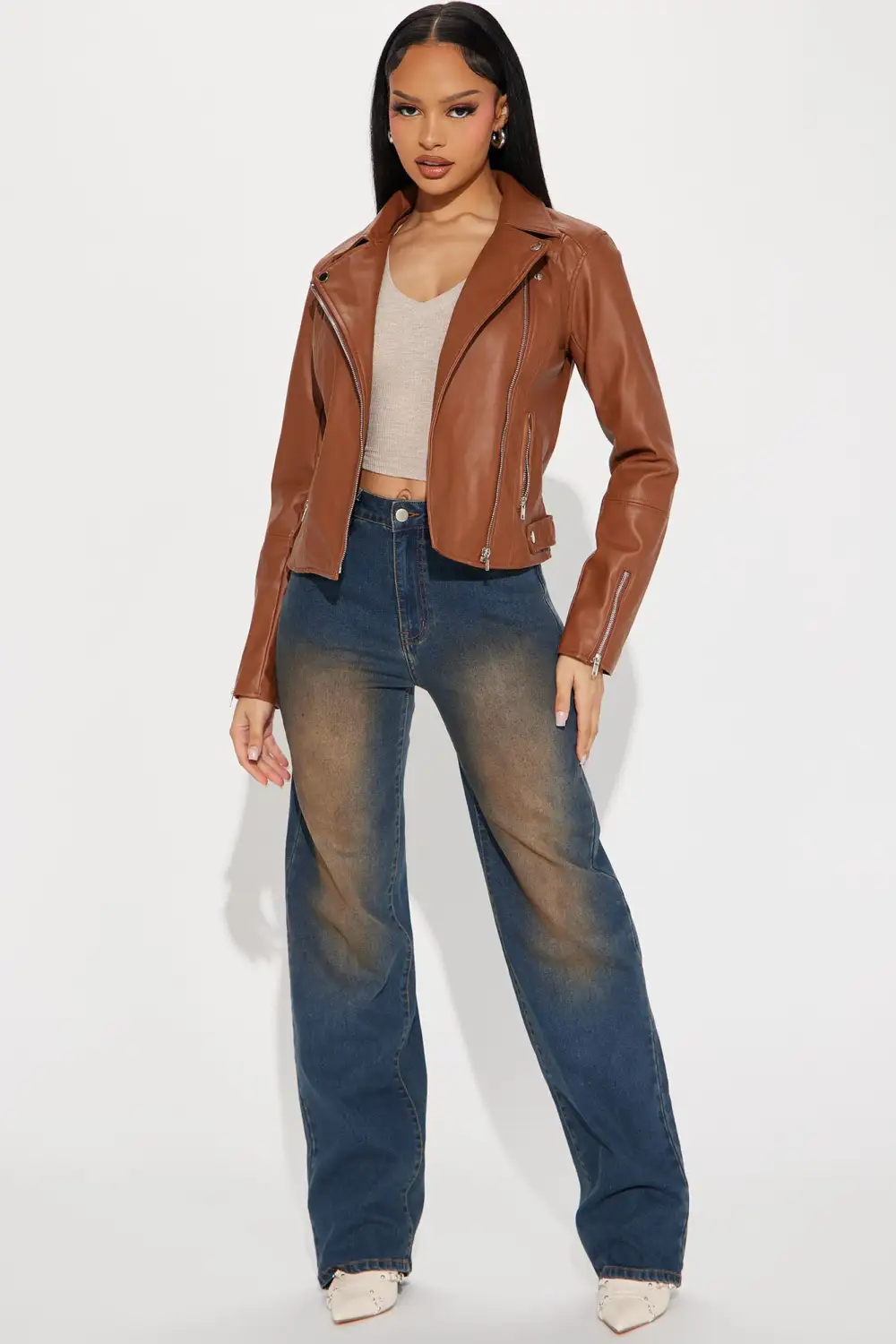 Never Average Moto Jacket - Cognac