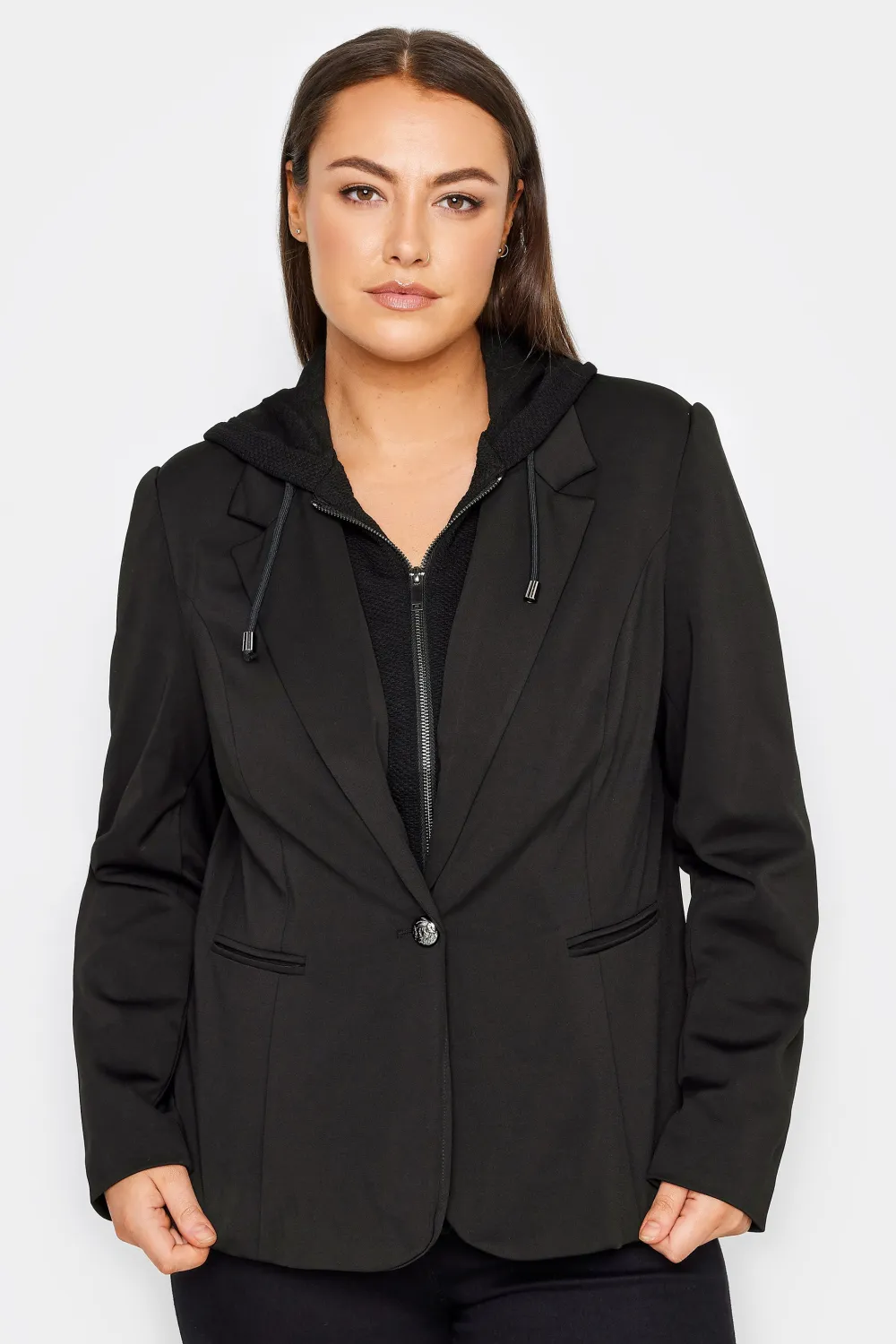 Evans Black Versatile Hoodie Jacket