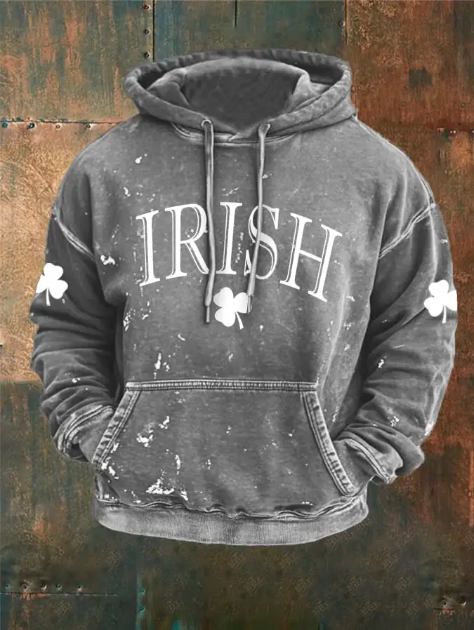 Men's St. Patrick's Day Shamrock Print Sweatshirt