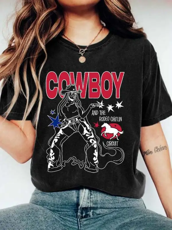 Retro Western & The Rodeo Chitlin' Circuit Print T-Shirt