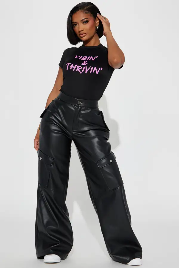 Vibin' And Thrivin' Bodysuit - Black
