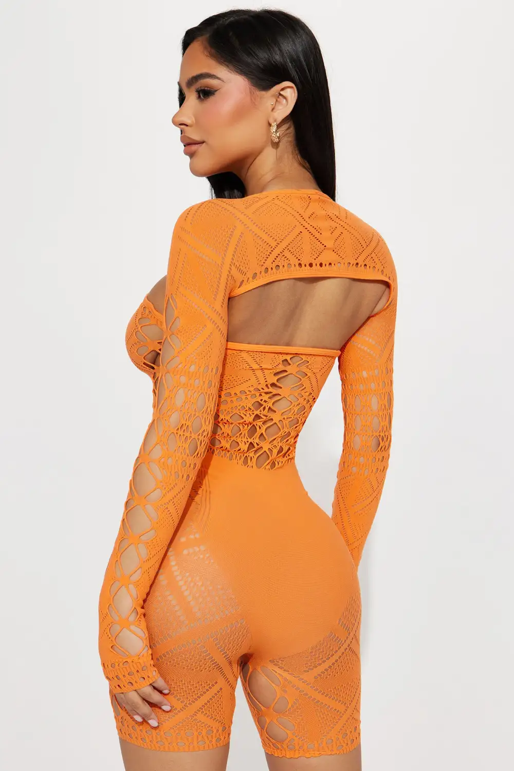Really Like Your Body Seamless Romper - Orange