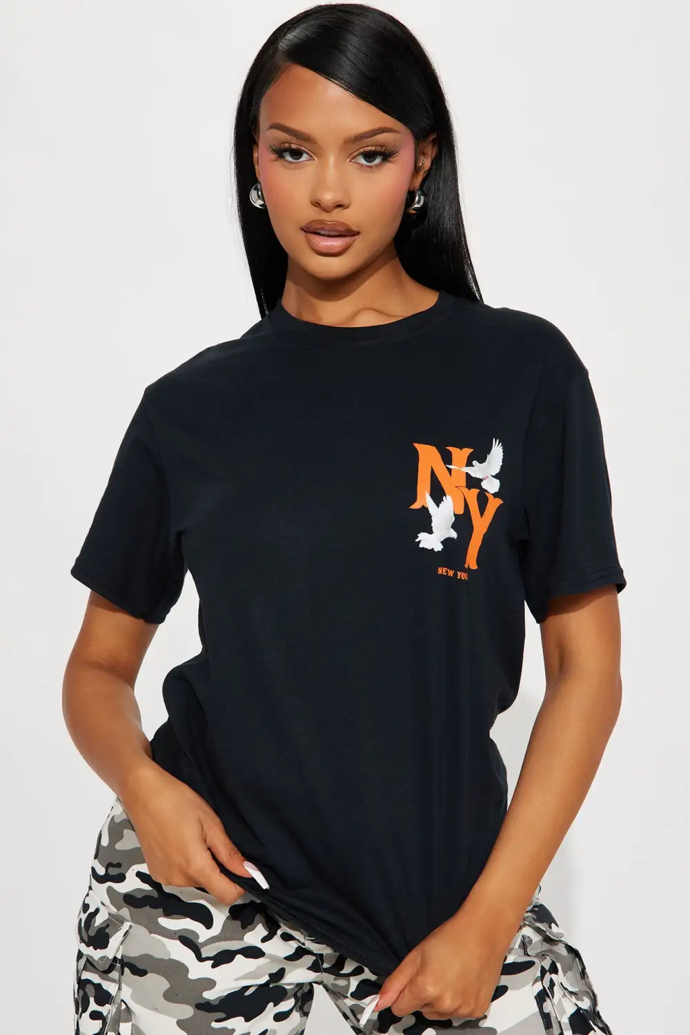 Flyest In The East Short Sleeve Tee - Black/Orange