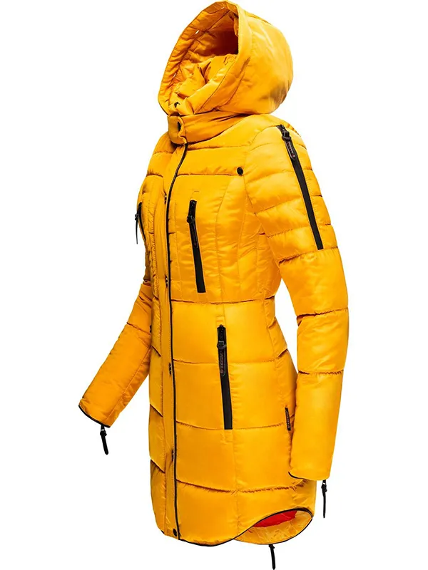 Women's winter mid-length parka coat