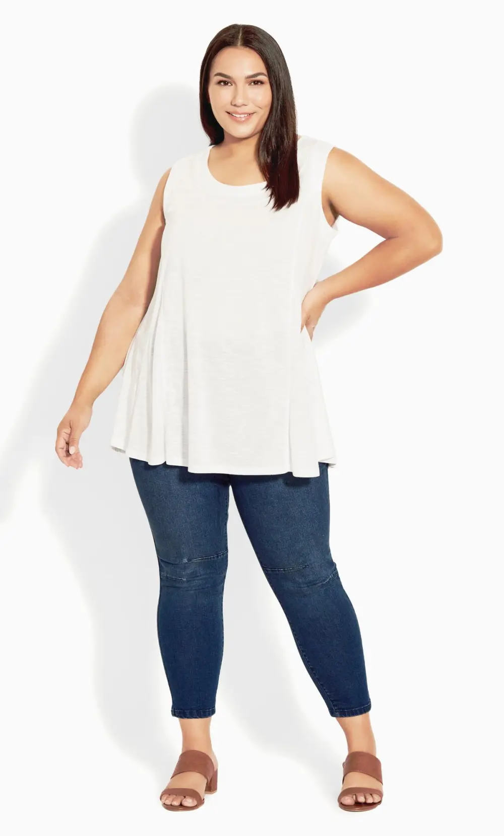 Evans Blue Dark Wash Skinny Jeans