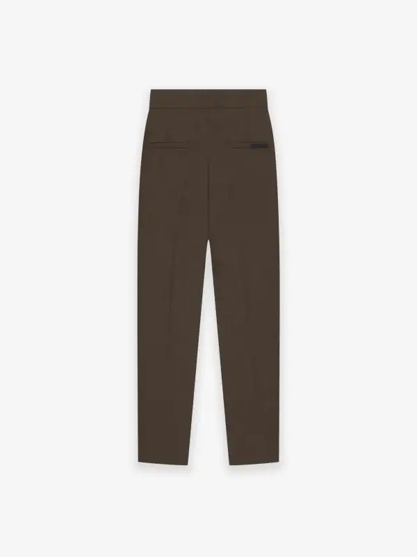 Wool Canvas Tapered Trouser