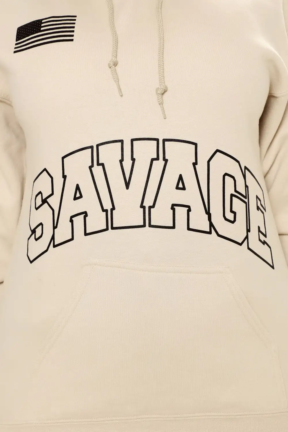 Savage Nation Hoodie - Taupe