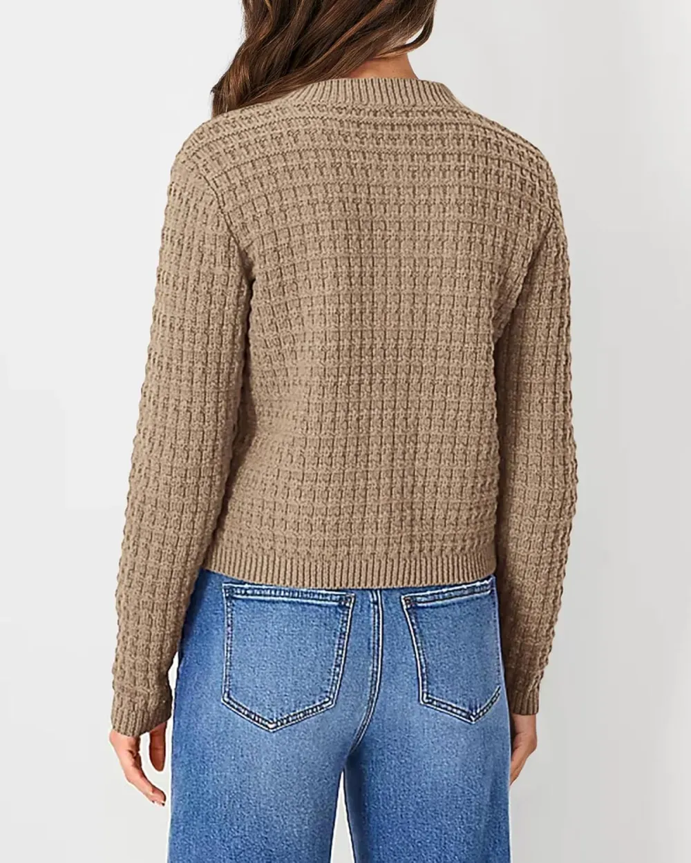 Women's Knit Cardigan Sweaters Casual Long Sleeve Open Front Button Down Trendy Jackets Outerwear