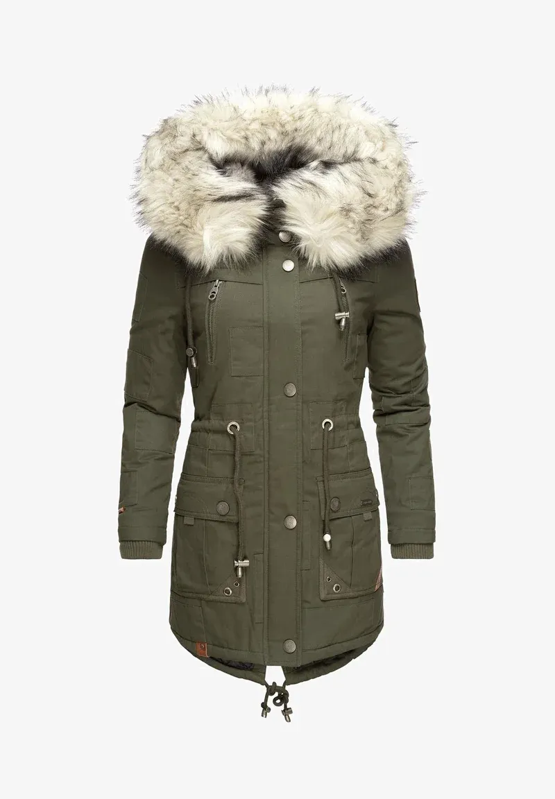 Women‘s Fashion Red Parka Coat