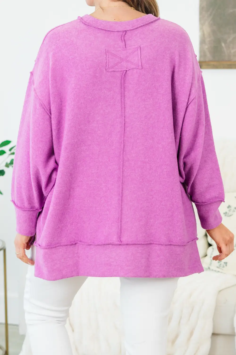 Say Hello Sweater, Bright Violet