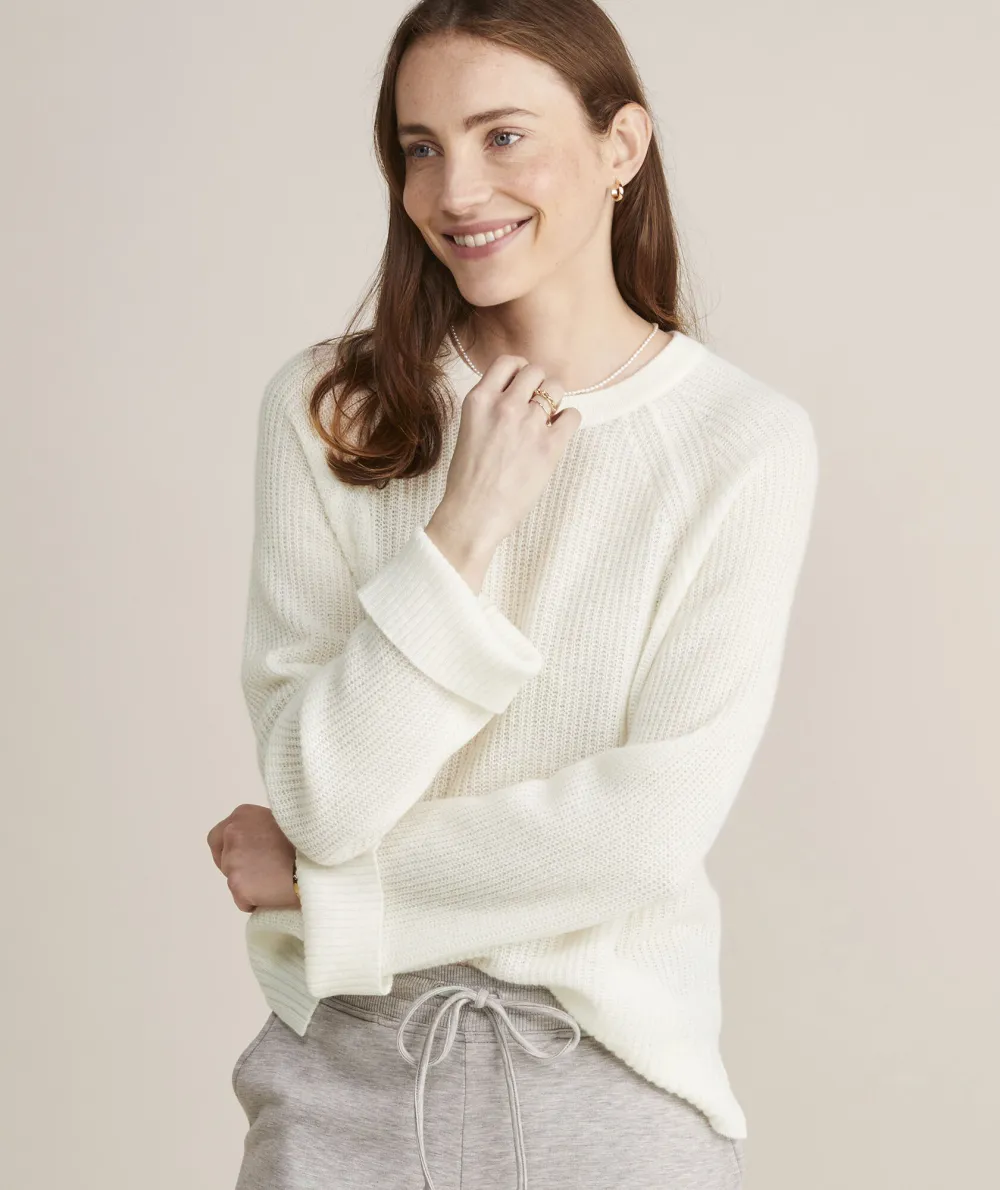 Seaspun Cashmere Ribbed Crewneck Sweater