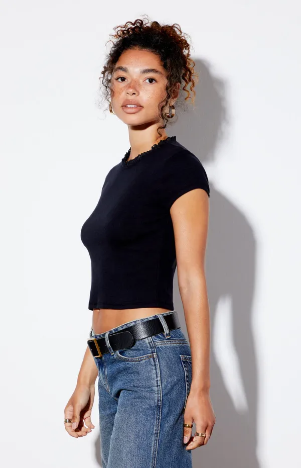 Est. PAC 1980 Ruffle Trim T-Shirt