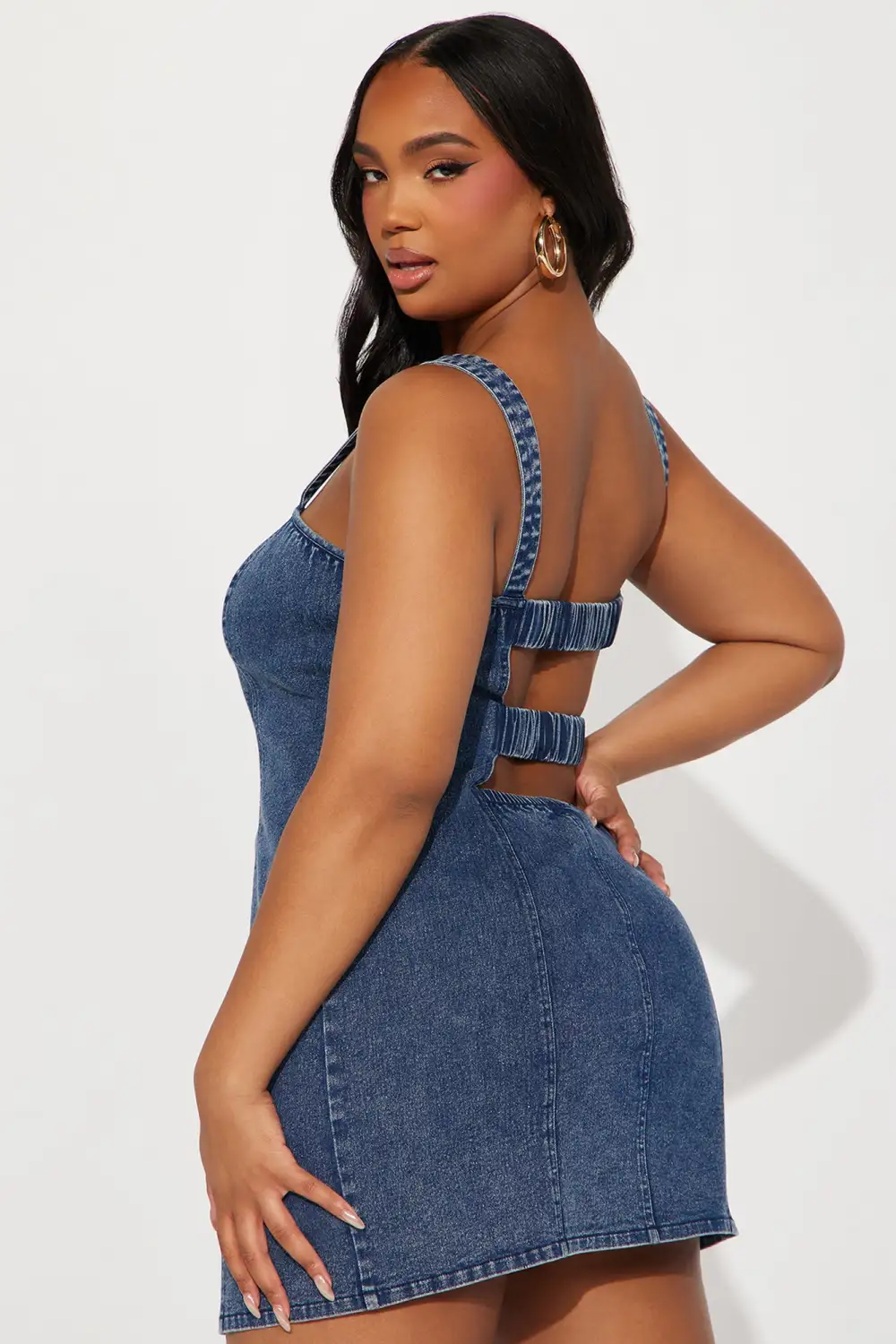 Carla Denim Mini Dress - Dark Wash