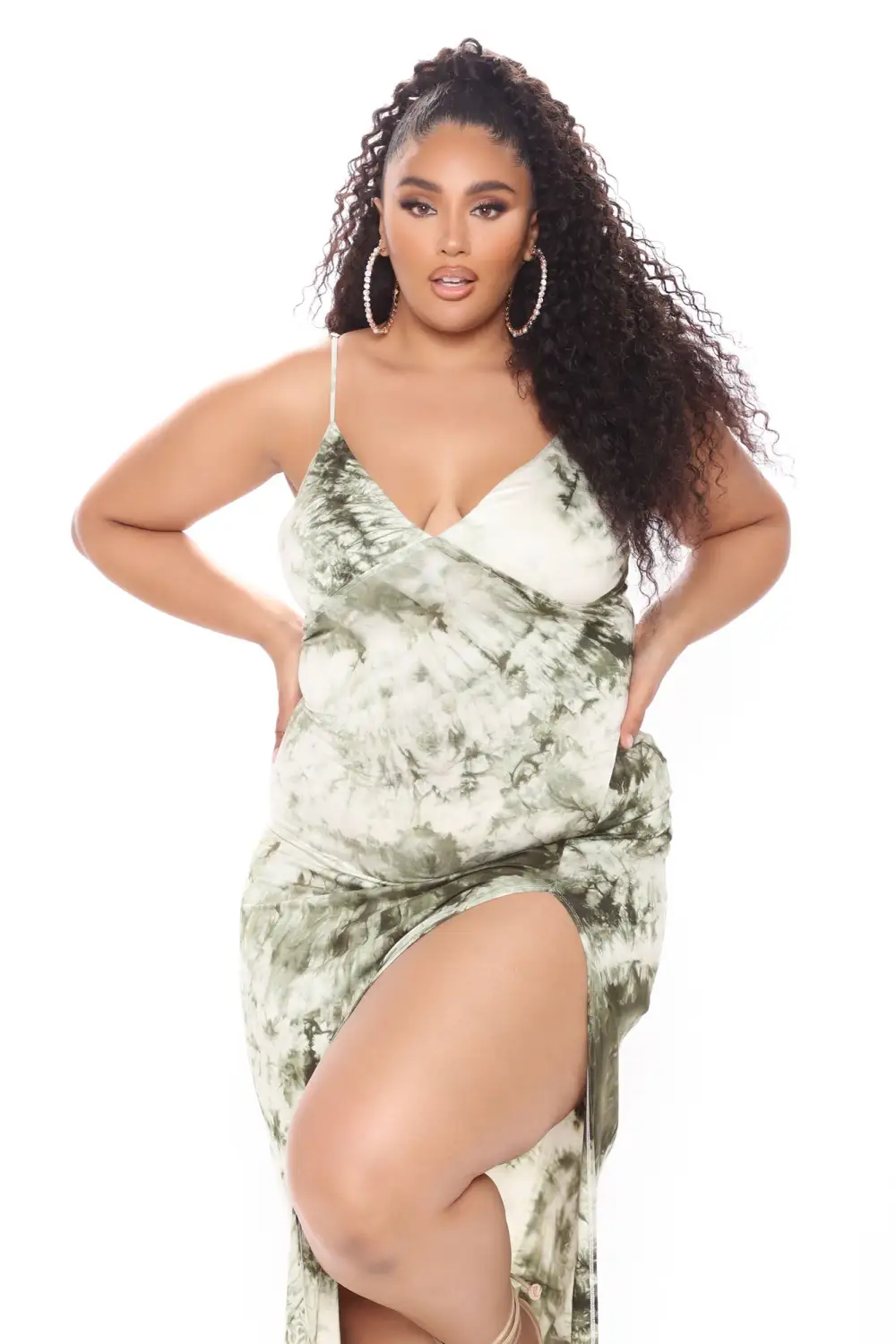 Dying For Your Love Tie Dye Maxi Dress - Olive