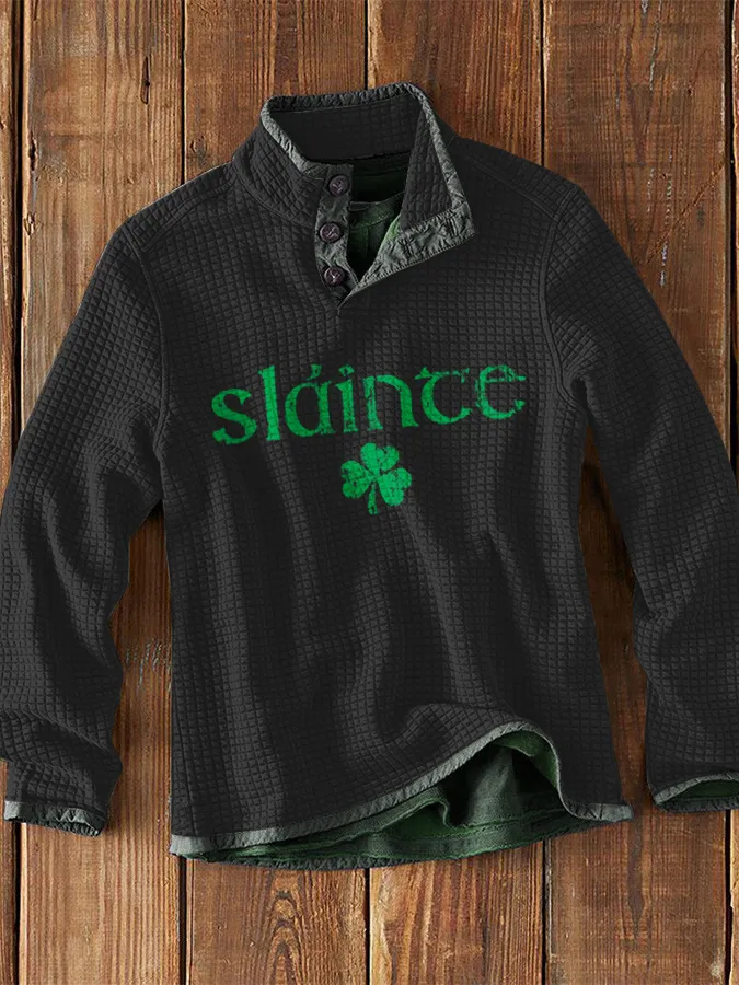 St. Patrick's Day Art Waffle Sweatshirt