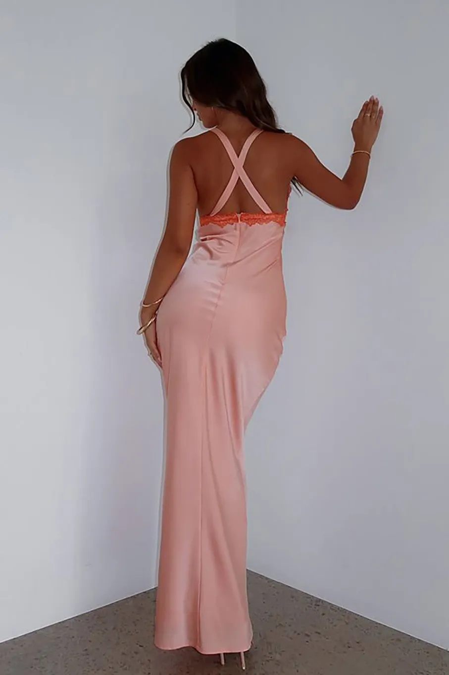 Women's Orange and Pink Dress