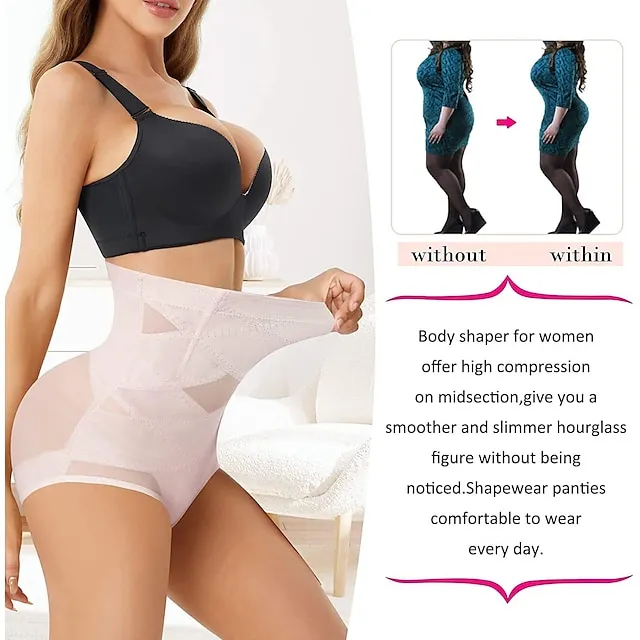 Women's Tights Shorts High Waisted Hip Lift Up Mesh Classic Regular Spring, Fall, Winter, Summer Black color