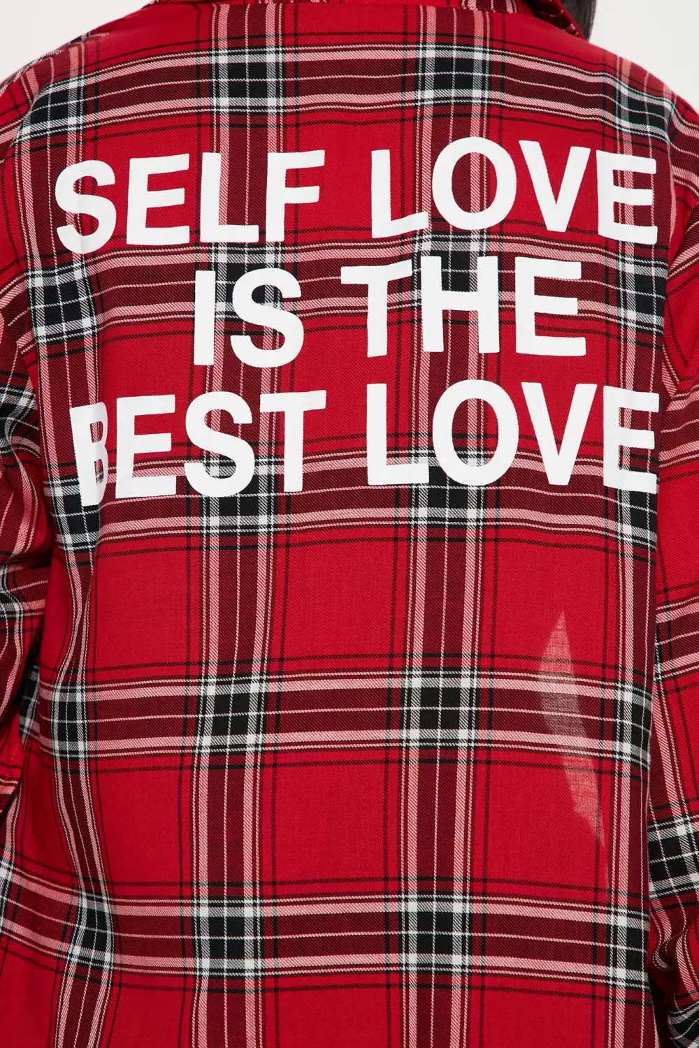 Self Love Maxi Plaid Top - Red/Combo