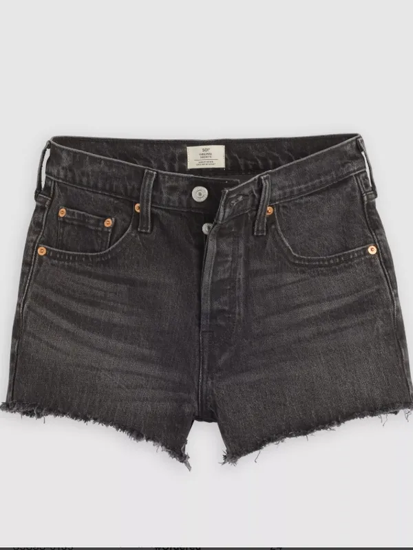 High Rise Denim Cutoff Shorts