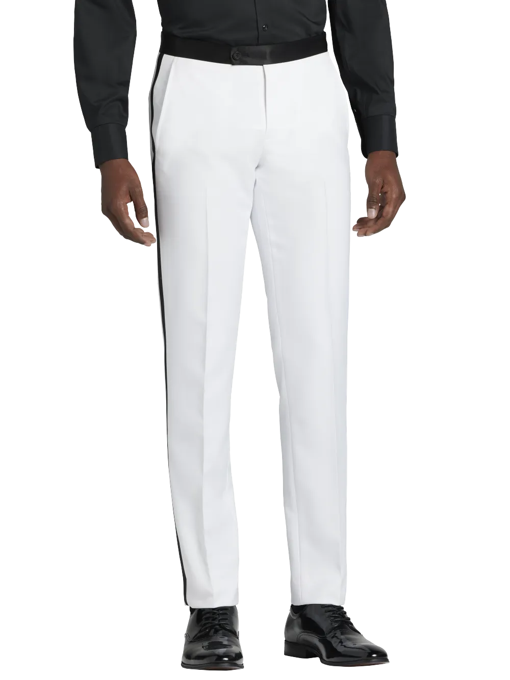 Egara Modern Fit Satin Trim Tuxedo Pants