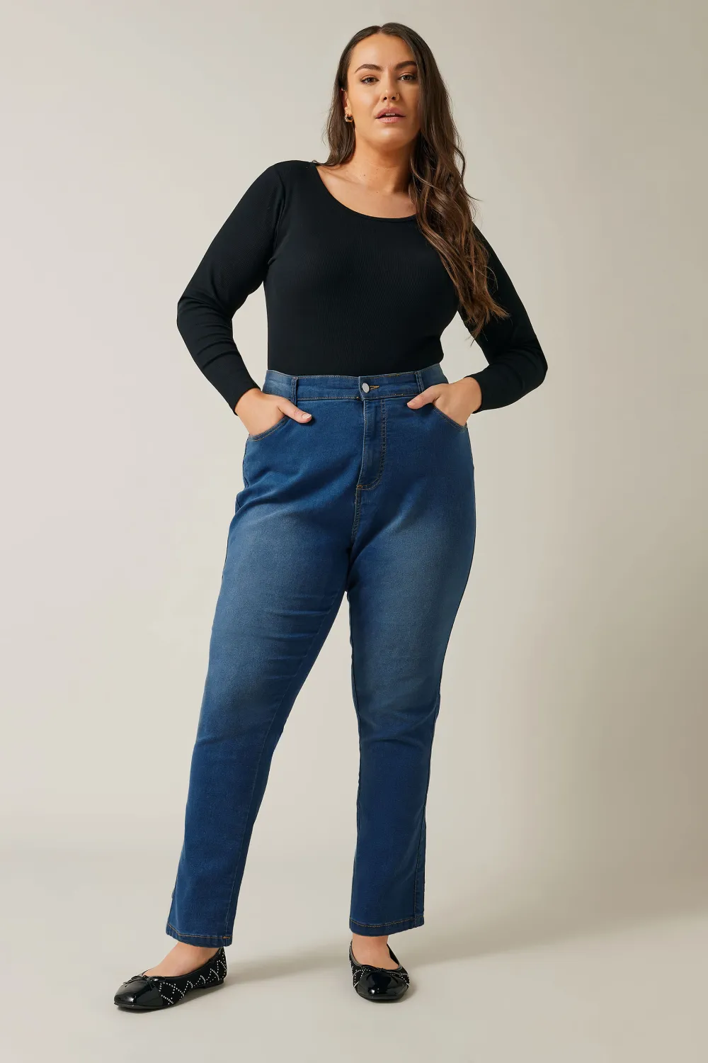 EVANS Curve Fit Blue Mid Wash Skinny Jeans