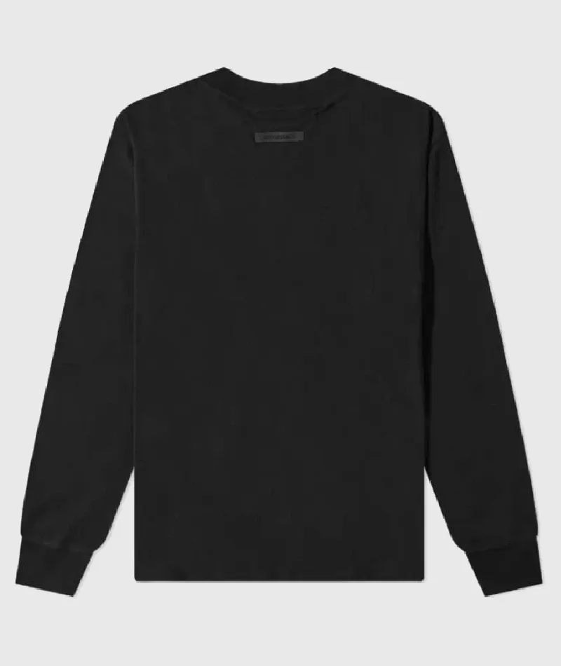 Long Sleeve Polo Sweatshirt Black