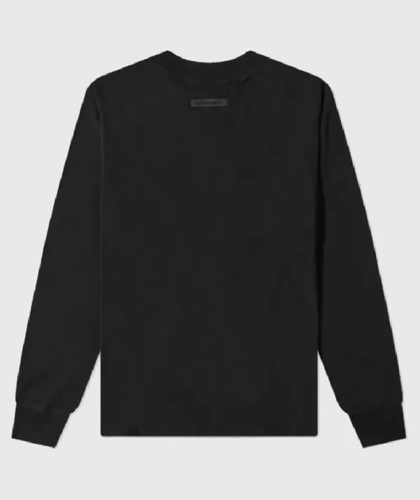 Long Sleeve Polo Sweatshirt Black