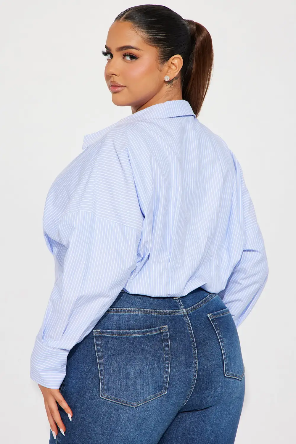 Boss Move Striped Bodysuit - Blue/combo