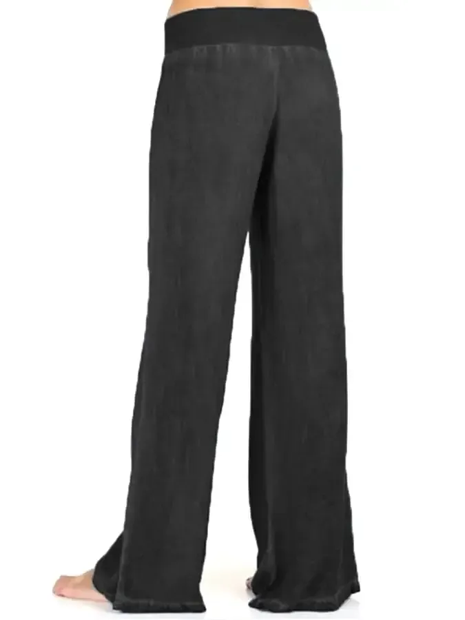 Women's Comfortable Stretch Denim Casual Wide Leg Pants